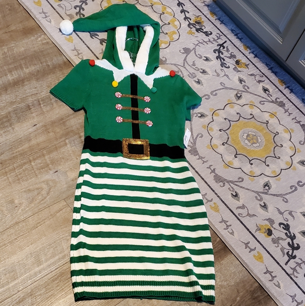 Elf Christmas Dress Junior Fit /NWT S/CH 3-5🌲